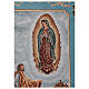 Processional banner of the Apparition of Guadalupe to Juan Diego, light blue fabric, 57x29 in s5