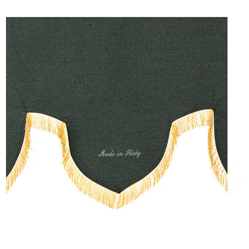 Processional banner of the Immaculate Heart of Mary, light blue fabric, 58x29 in 10