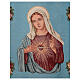 Processional banner of the Immaculate Heart of Mary, light blue fabric, 58x29 in s3