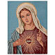 Processional banner of the Immaculate Heart of Mary, light blue fabric, 58x29 in s6