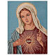 Sagrado Corazón de María fondo azul estandarte para procesiones 150X75 cm s6