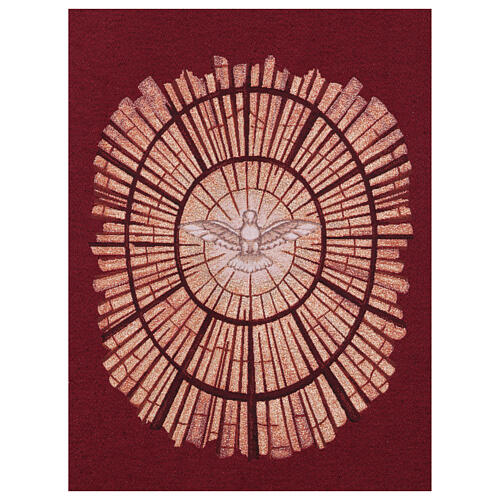 Espírito Santo Bernini fundo vermelho estendarte para procissões 150x80 cm 3