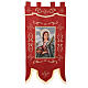 Processional banner of Saint Lucy, red fabric, 58x29 in s2