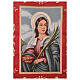 Processional banner of Saint Lucy, red fabric, 58x29 in s4