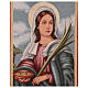 Processional banner of Saint Lucy, red fabric, 58x29 in s6