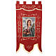 Sainte Lucie fond rouge étendard procession 150x80 cm s1