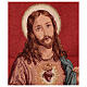 Processional banner of the Sacred Heart of Jesus, red fabric, 58x29 in s3
