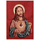 Sagrado Coração de Jesus fundo vermelho estendarte para procissões 150x75 cm s2