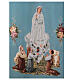 Processional banner of Our Lady of Fátima, blue fabric, 58x30 in s4