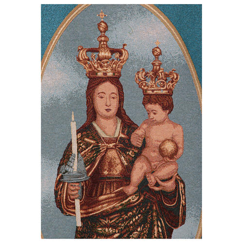 Stendardo Madonna di Bonaria fondo Azzurro 150X75 cm processioni 6