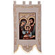 Sainte Famille style byzantin étendard pour processions 145x80 cm s2