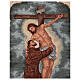 Saint François embrassant la croix étendard 145x75 cm processions religieuses s6