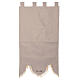 Our Lady of Medjugorje, light beige processional banner, 57x30 in s8