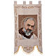 Padre Pio, processional banner, 58x30 in s2