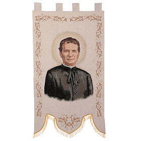 Saint John Bosco, processional banner, 57x30 in