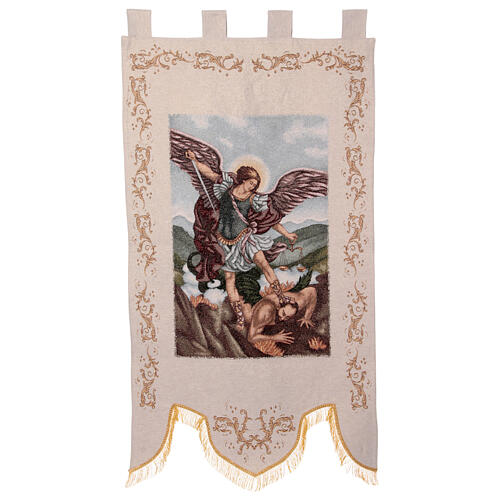 Archangel Michael, processional standard, 57x30 in 1