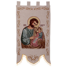 Saint Joseph byzantin bannière 145x80 cm