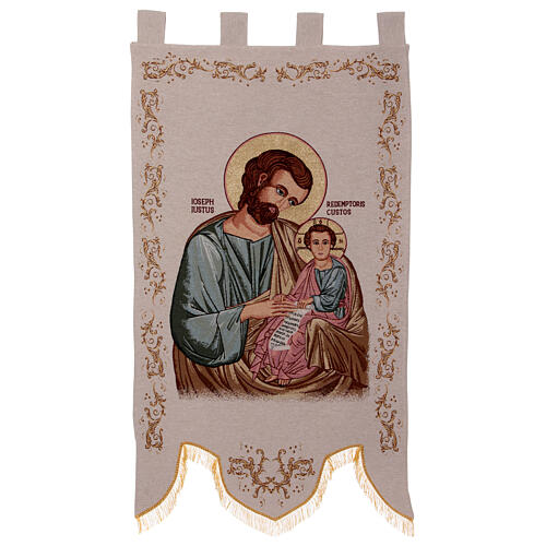 Saint Joseph byzantin bannière 145x80 cm 2