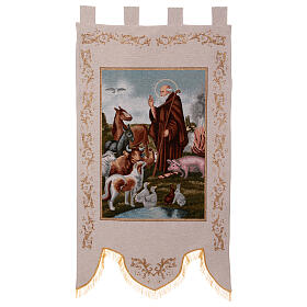 St Anthony the Great, processional standard, 57x30 in
