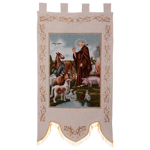 St Anthony the Great, processional standard, 57x30 in 2