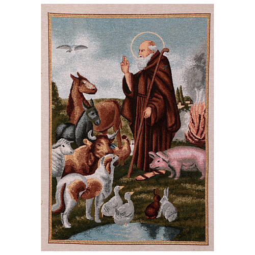 St Anthony Abate processional banner 145X80 cm 4