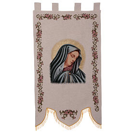 Mater Dolorosa by Dolci, processional standard, 57x30 in