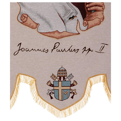 Pope John Paul II, processional standard, 57x30 in 7