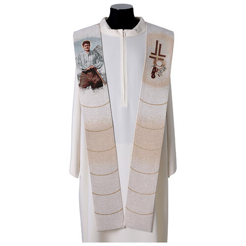 Estola Pier Giorgio Frassati mistura de algodão 1