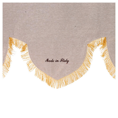 Estandarte Carlo Acutis meio busto azul lurex 155x75 cm 3