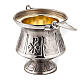 Holy water pot, hammered brass s1