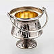 Holy water pot, hammered brass s5