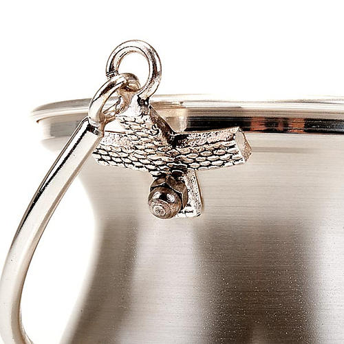 Holy water pot in silver-plated brass, simple model 4