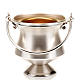 Holy water pot in silver-plated brass, simple model s1
