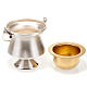 Holy water pot in silver-plated brass, simple model s5