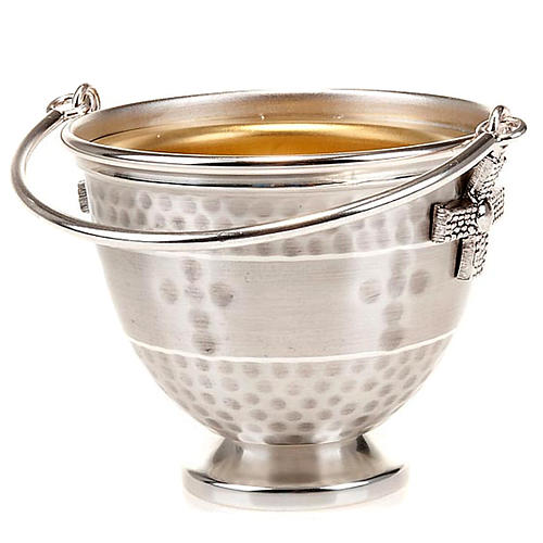 Holy water pot with embossed cross decoration 1