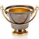 Holy water pot in embossed silver-plated brass s4