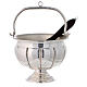 Holy water pot and sprinkler, silver plated brass s3