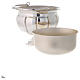 Holy water pot and sprinkler, silver plated brass s5