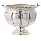 Holy water pot and sprinkler, silver plated brass s6