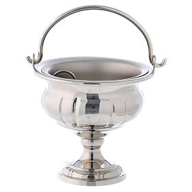 Holy water pot nickel-plated brass
