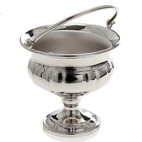 Accessoires pour bénédictions: Seau à eau bénite laiton ncikelé