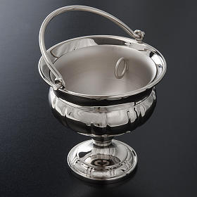 Accessoires pour bénédictions: Seau à eau bénite laiton ncikelé