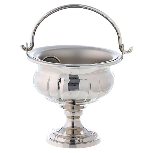 Holy water pot nickel-plated brass 1