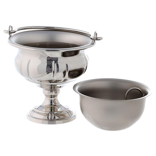 Holy water pot nickel-plated brass 4