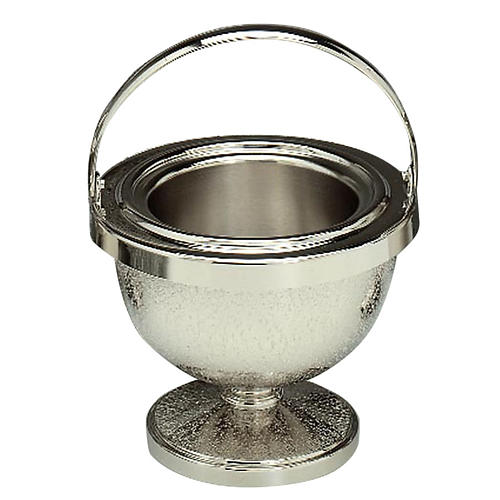 Holy water pot in nickel-plated brass 1