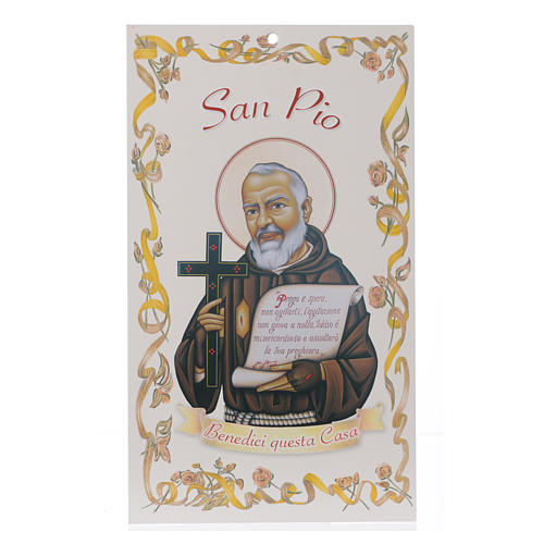 Segnung der Häuser: Heiliger Pater Pius mit Gebet (100 Stk.) 1