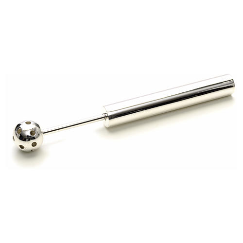 Aspergill aus vernickeltem und versilbertem Messing 4