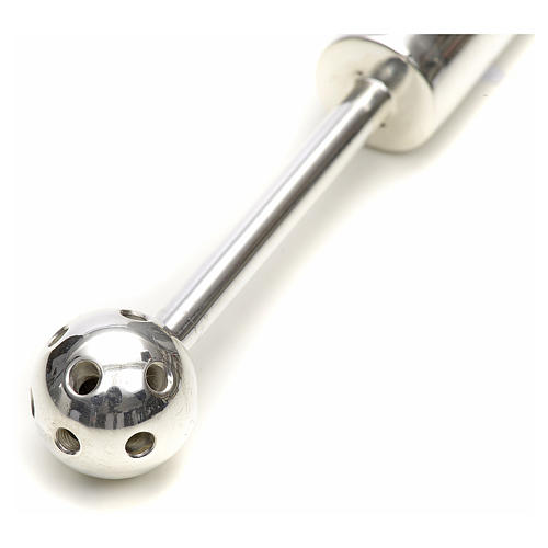 Holy Water Sprinkler in silver plated and nickeled brass 2