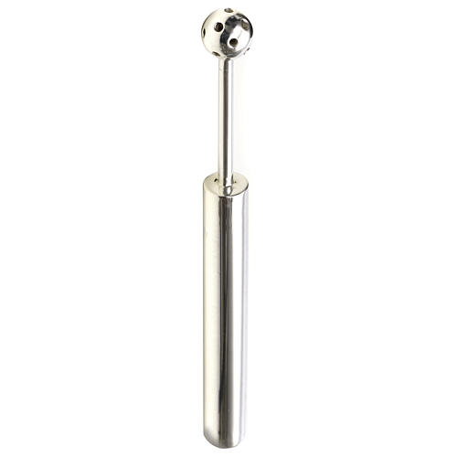 Holy Water Sprinkler in silver plated and nickeled brass 1
