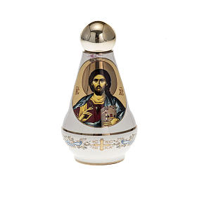 Garrafinha água benta cerâmica Cristo s1